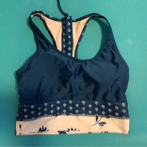 Nani Savannah blue cut back swim top